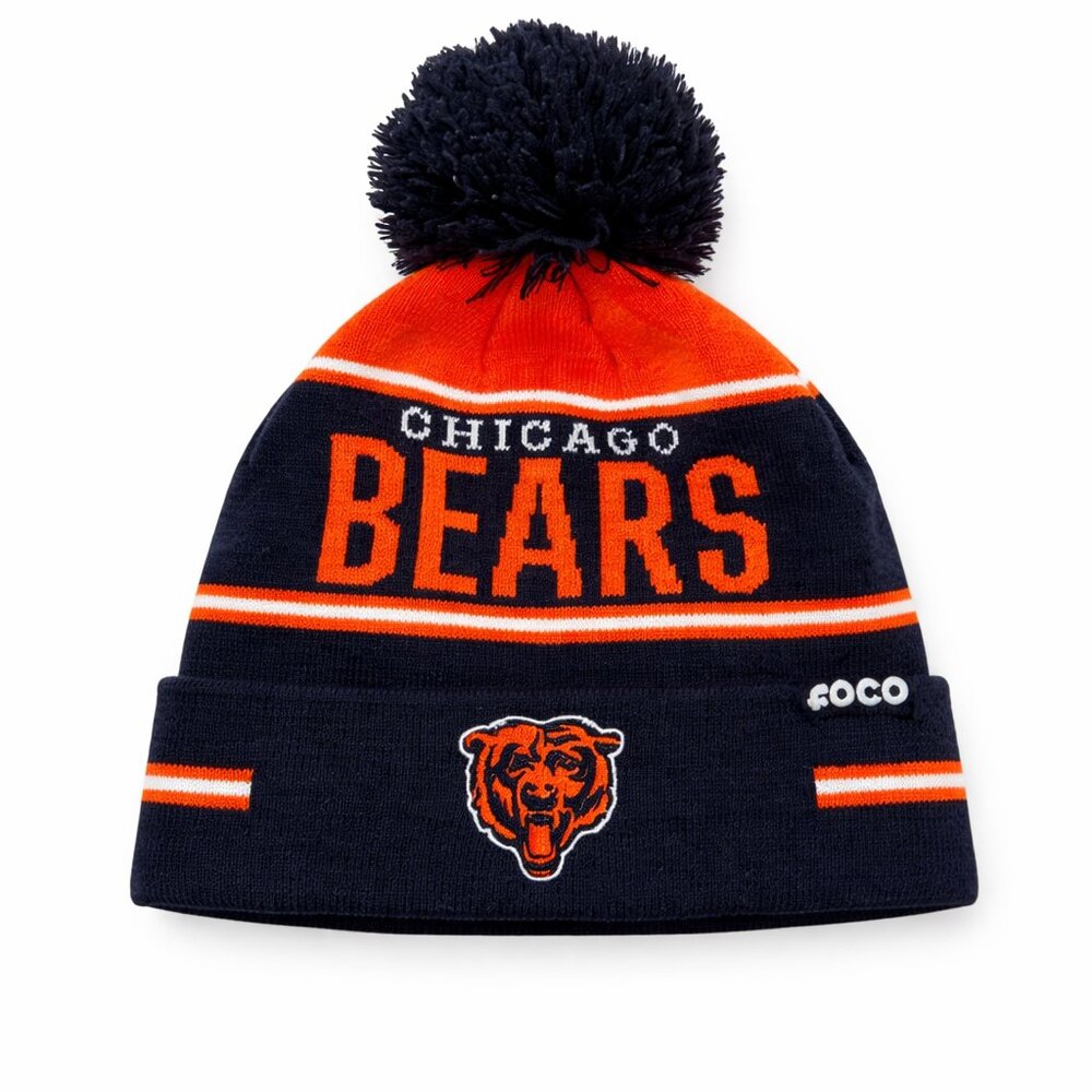Chicago Bears Knit Beanie – Navy/Orange – One Size Fits Most